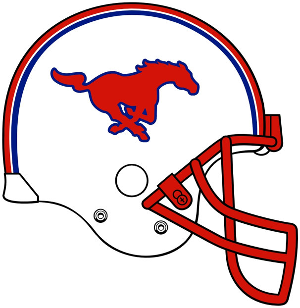 Southern Methodist Mustangs 0-Pres Helmet Logo t shirts DIY iron ons